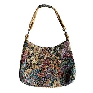 Vintage Floral Tapestry Bag